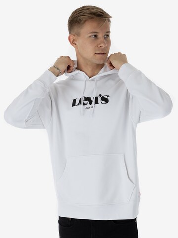 LEVI'S ® Klasický střih Mikina 'Relaxed Graphic Hoodie' – bílá