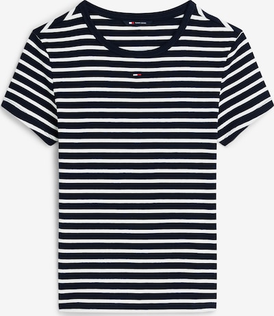 XXS dydžio Marškinėliai 'ESSENTIAL' iš Tommy Jeans, spalva – tamsiai mėlyna / vyšninė spalva / balta, Prekių apžvalga