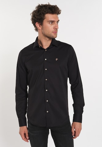 DENIM CULTURE Regular fit Button Up Shirt 'Tokio' in Black: front