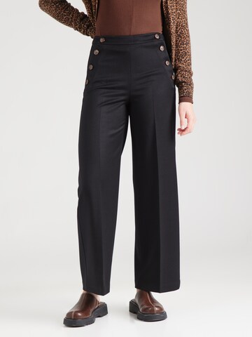 Wide leg Pantaloni con piega frontale di & Other Stories in nero: frontale