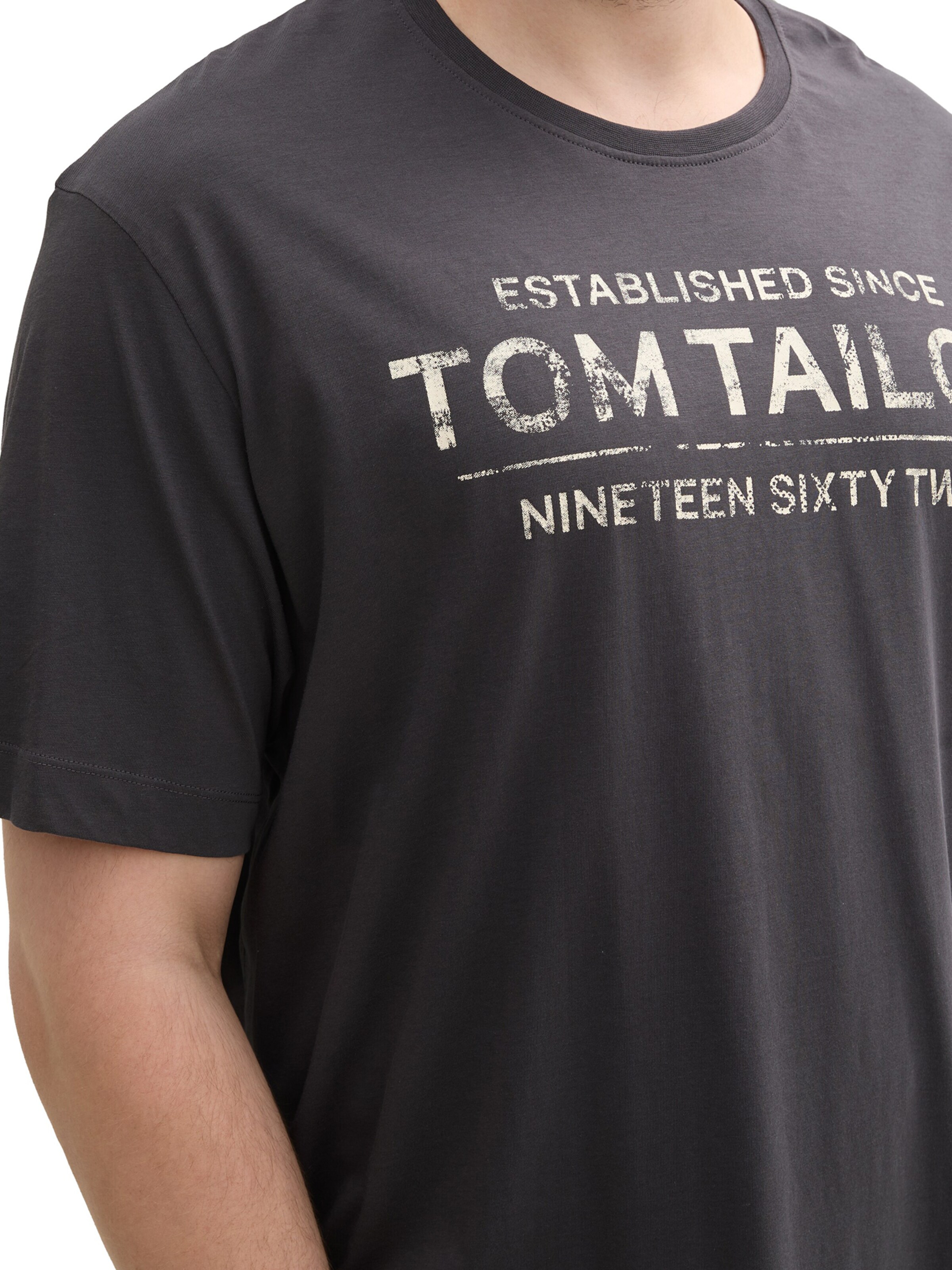 TOM TAILOR Men + Tričko - Sivá