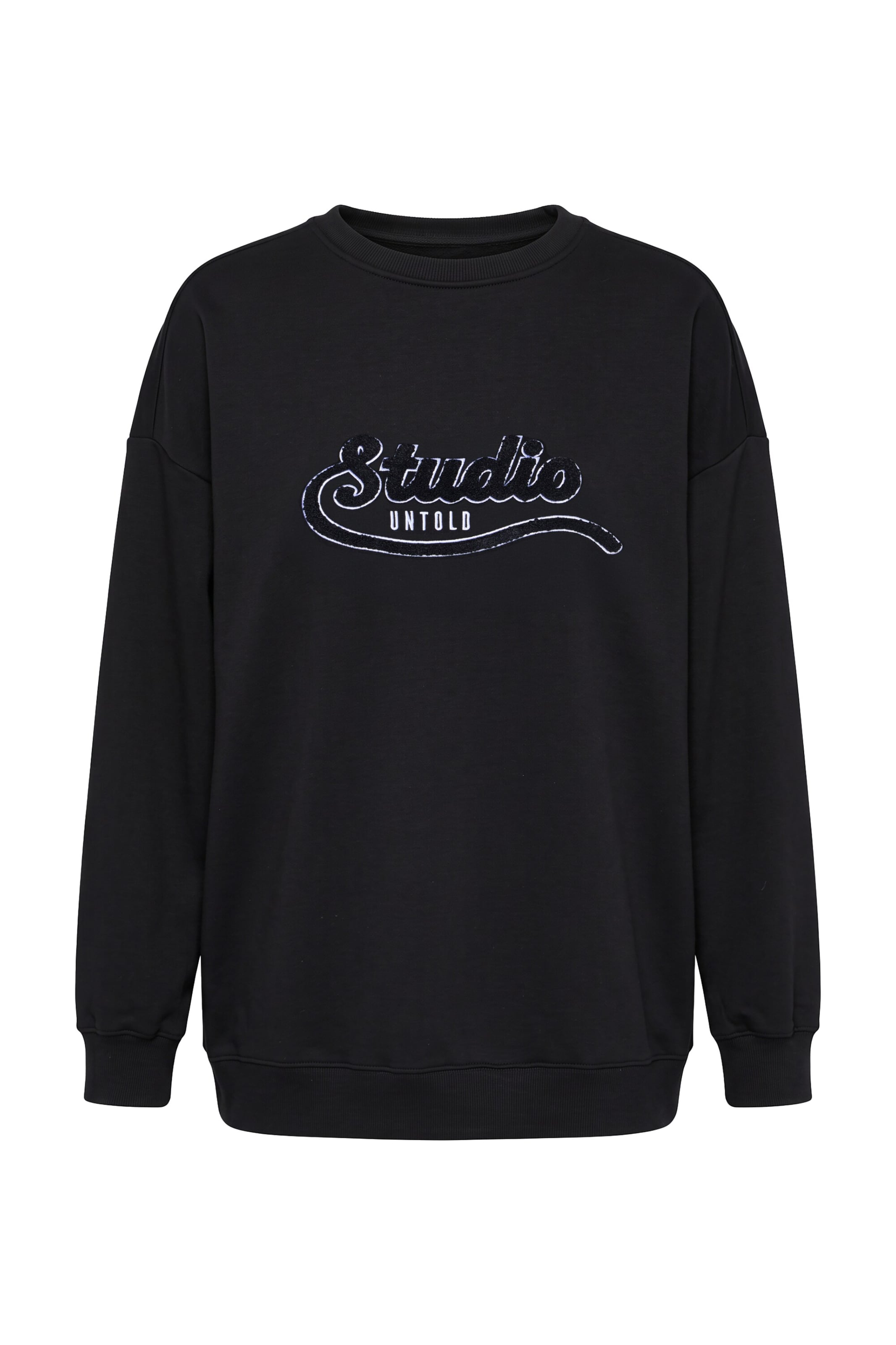 Studio Untold Sweatshirt in Zwart: voorkant