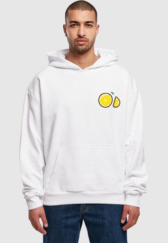 Merchcode Sweatshirt 'Lemon Party' in Wit: voorkant