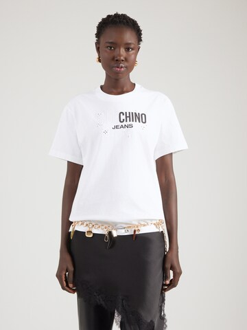 Maglietta di Moschino Jeans in bianco: frontale