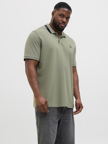 Jack & Jones Plus Shirt 'JCOHass' in Green: front