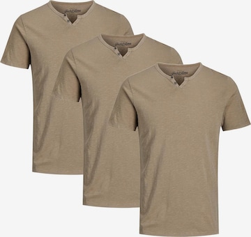 JACK & JONES Shirt 'Split' in Beige: front