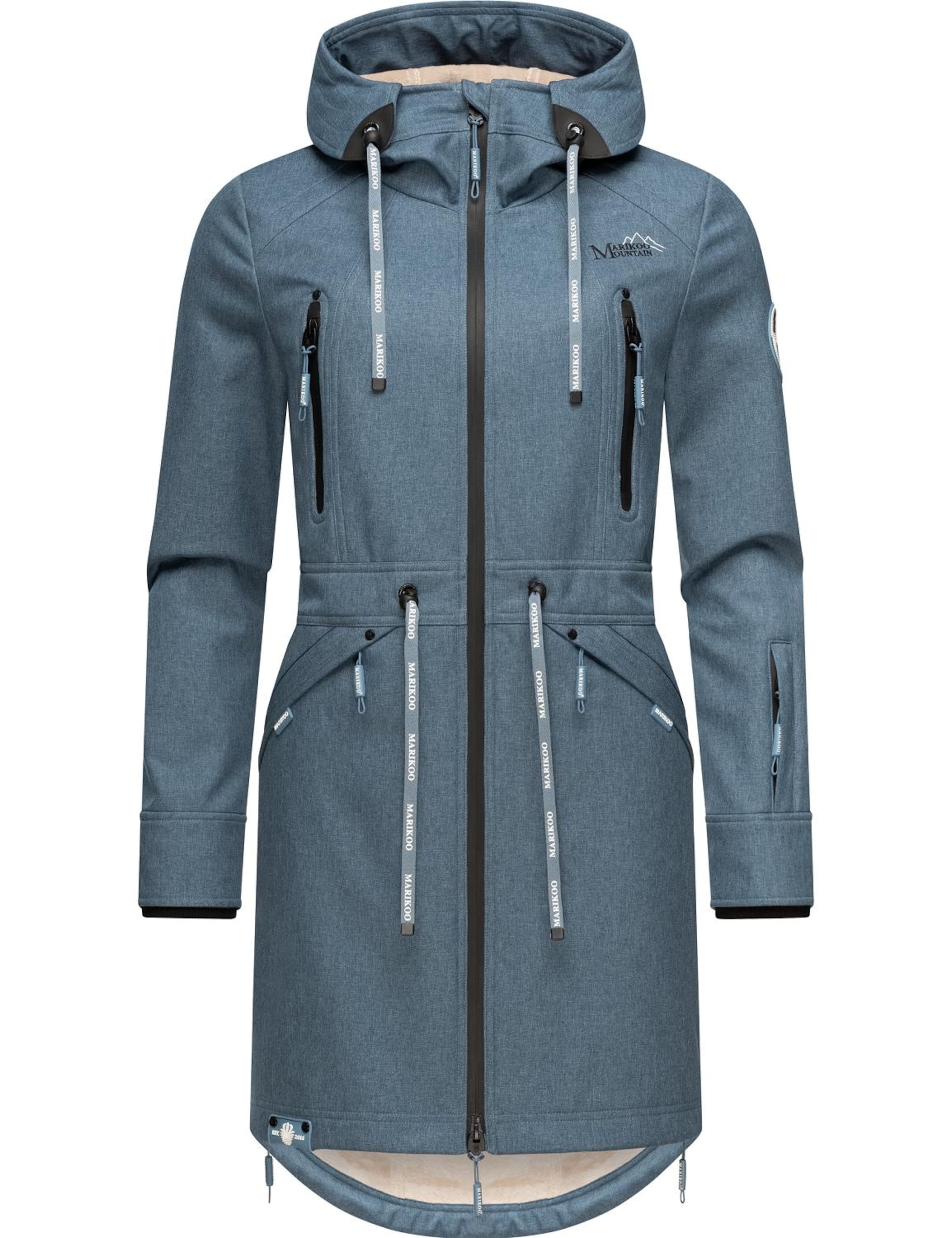 Parka de primăvară-toamnă de la MARIKOO pe albastru: față