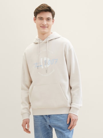 TOM TAILOR DENIM Sweatshirt in Beige: voorkant