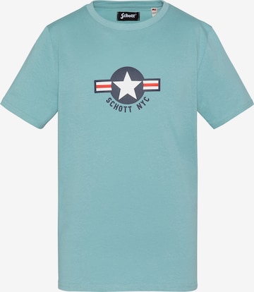 Schott NYC Sweatshirt in Blau: Vorderseite