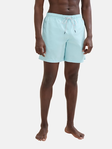 TOM TAILOR Zwemshorts in Blauw: voorkant