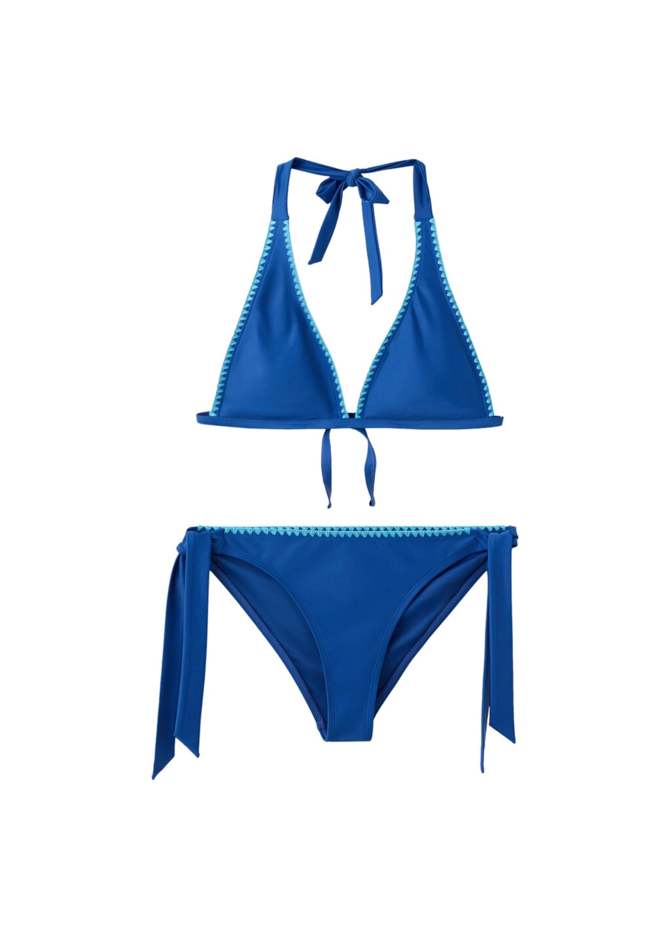 MANGO TEEN Triangle Bikini 'Lulu' in Blue: front