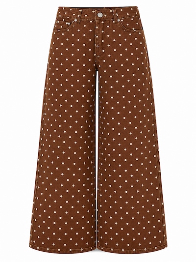 IT'S BASIC Jeans 'POLKA BAGGY LOW RISE JEANS' in 34/28 in de kleur Chocoladebruin, Productweergave