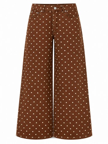 IT'S BASIC Baggy Jeans 'POLKA BAGGY LOW RISE JEANS' in Bruin: voorkant