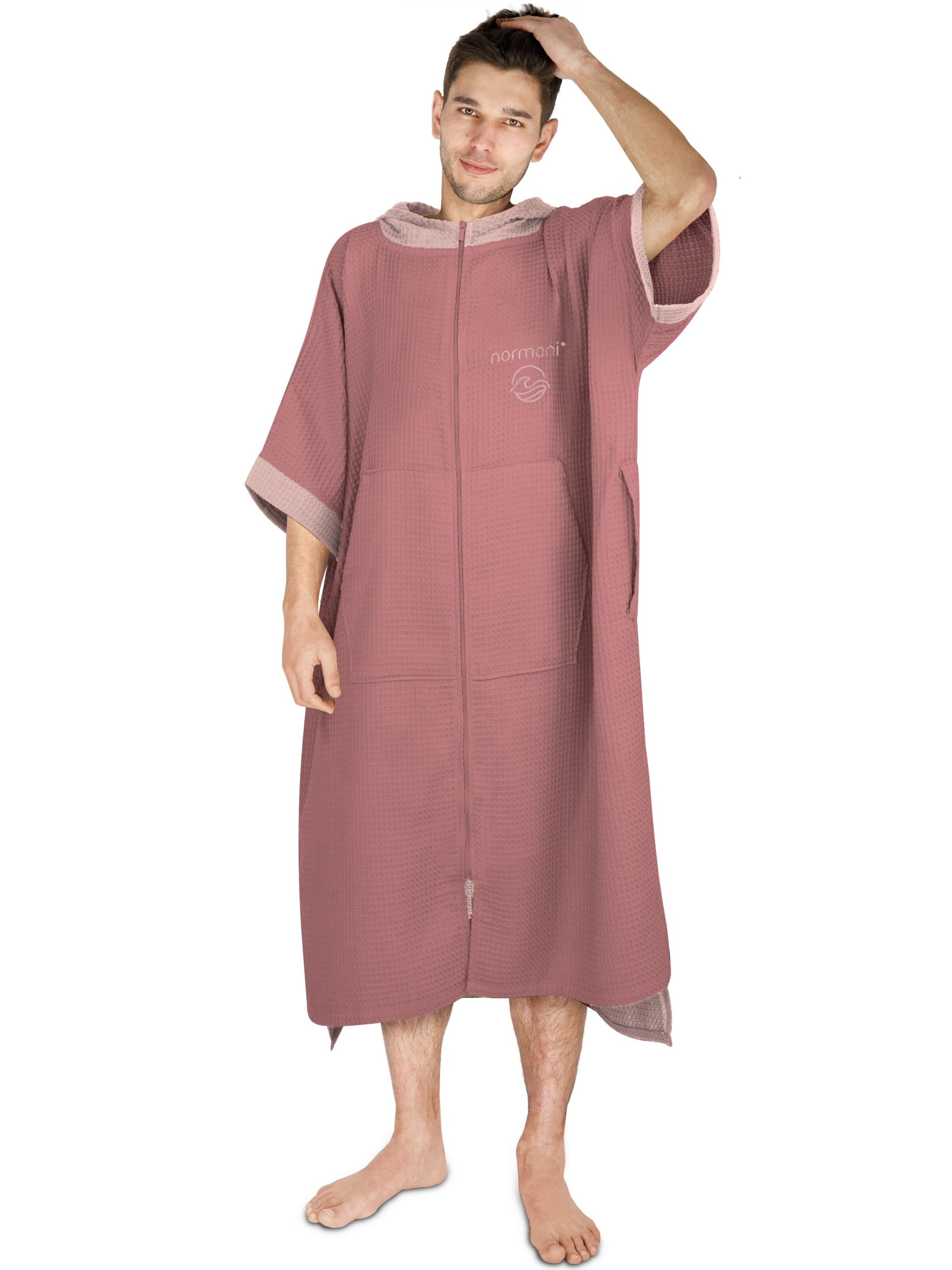 normani Badjas lang  in Roze: voorkant