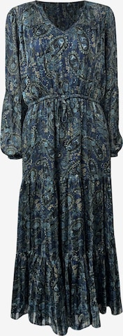 Apricot Kleid in Blau: Vorderseite