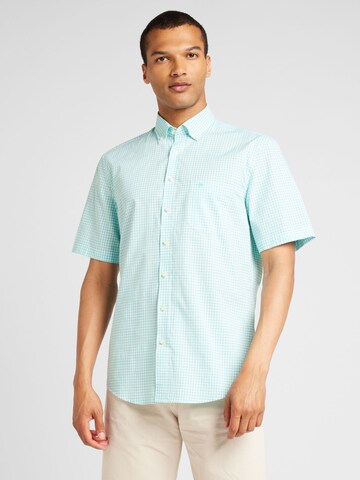 FYNCH-HATTON Regular fit Button Up Shirt 'Classic Vichy' in Blue: front