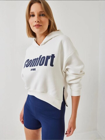 Bianco Lucci Sweatshirt 'Sweatshirts' in White