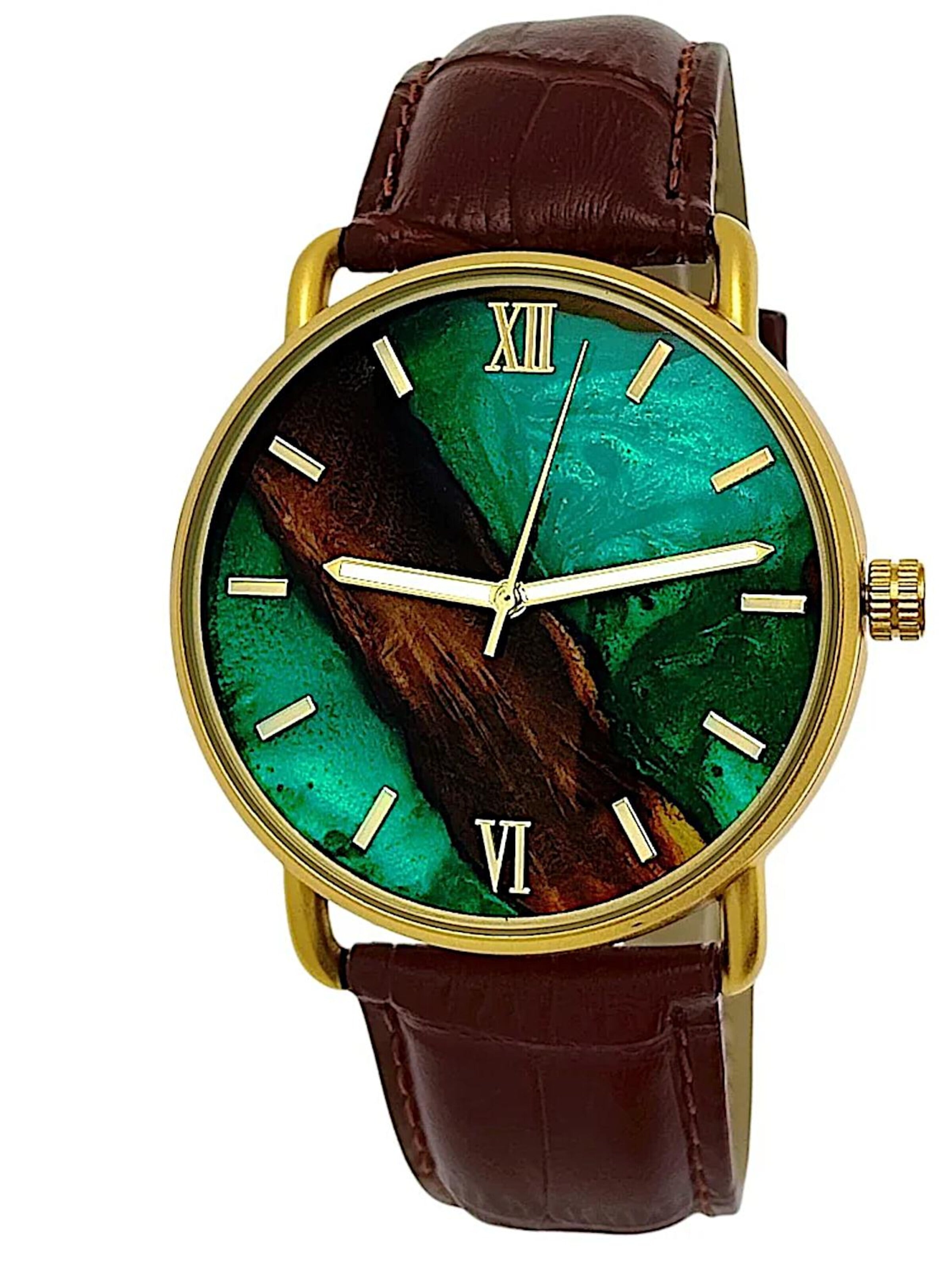 Holzwerk - Reloj analógico 'SEINFELD' en marrón: frente