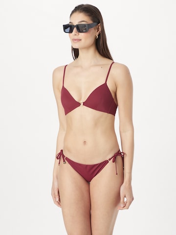Calvin Klein Swimwear Triangle Bikini Top in Red