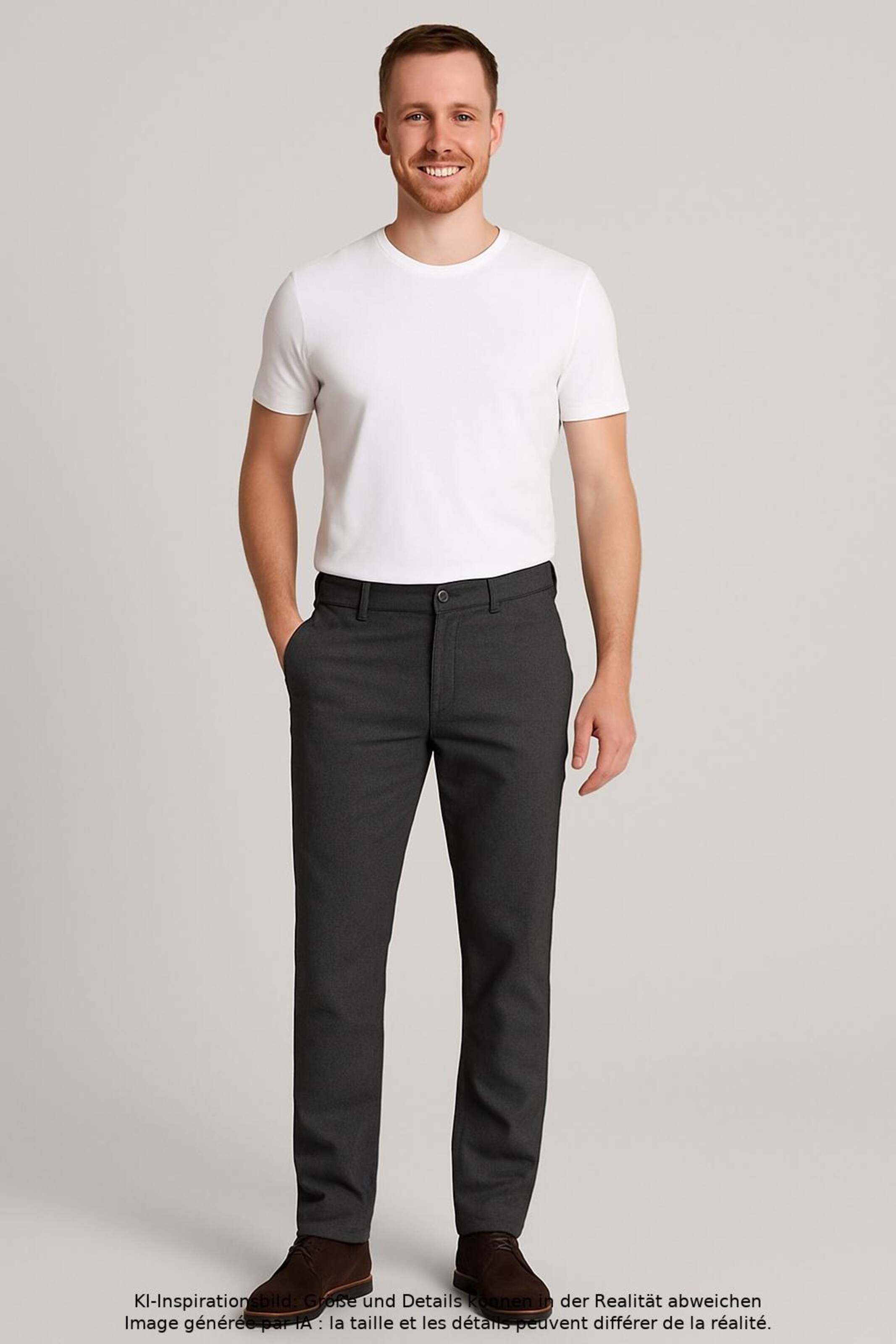 BOSS Orange Pants in 35 in Grey: front