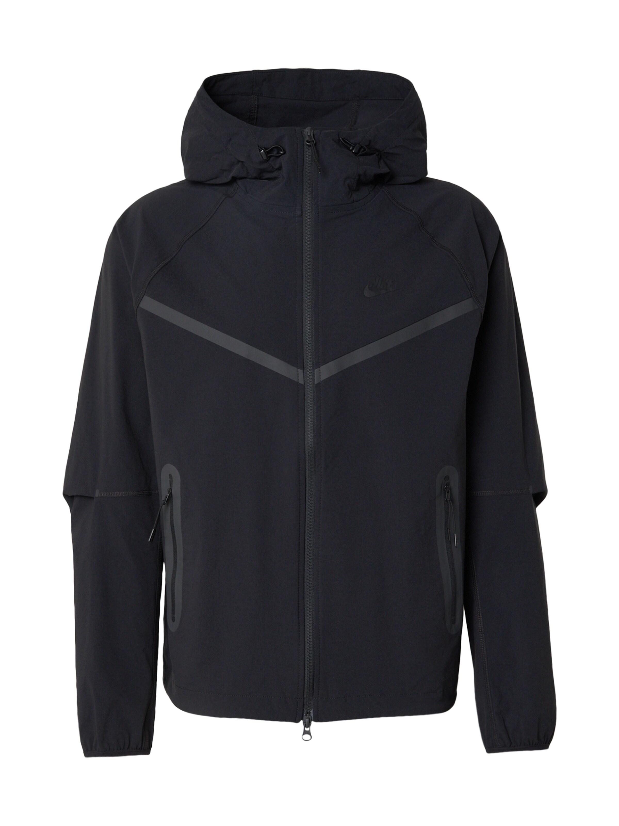 Nike Sportswear Λειτουργικό μπουφάν 'TCH' σε μαύρο: μπροστά
