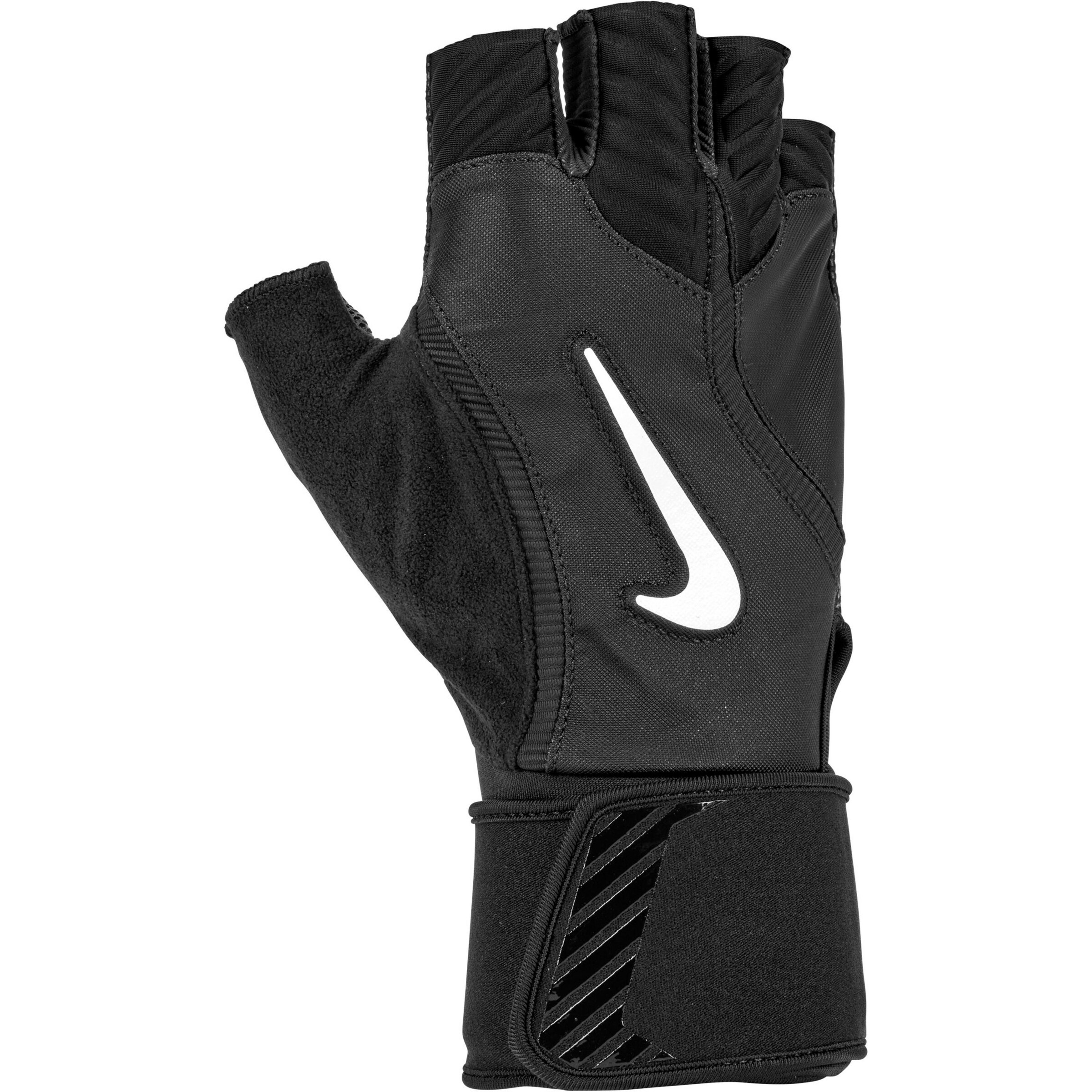NIKE Athletic Gloves 'Alpha Elite' in Black: front