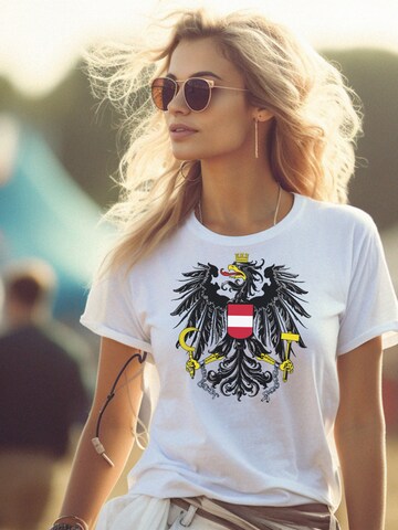 MAKAYA Shirt 'AT-Adler groß' in White