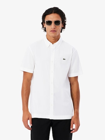 LACOSTE Regular fit Button Up Shirt in White: front