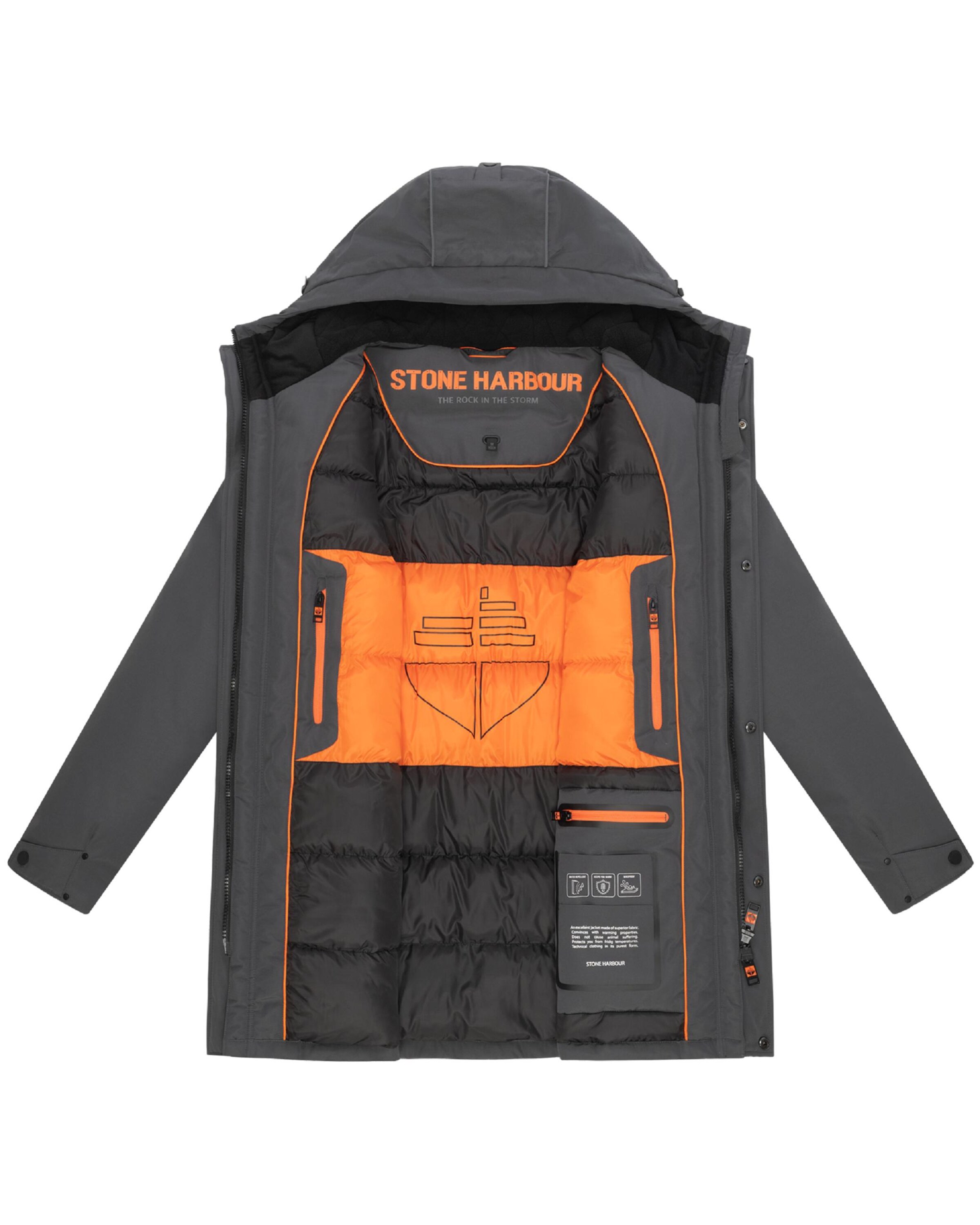 STONE HARBOUR Winter Coat 'Phinoo XX' in Grey