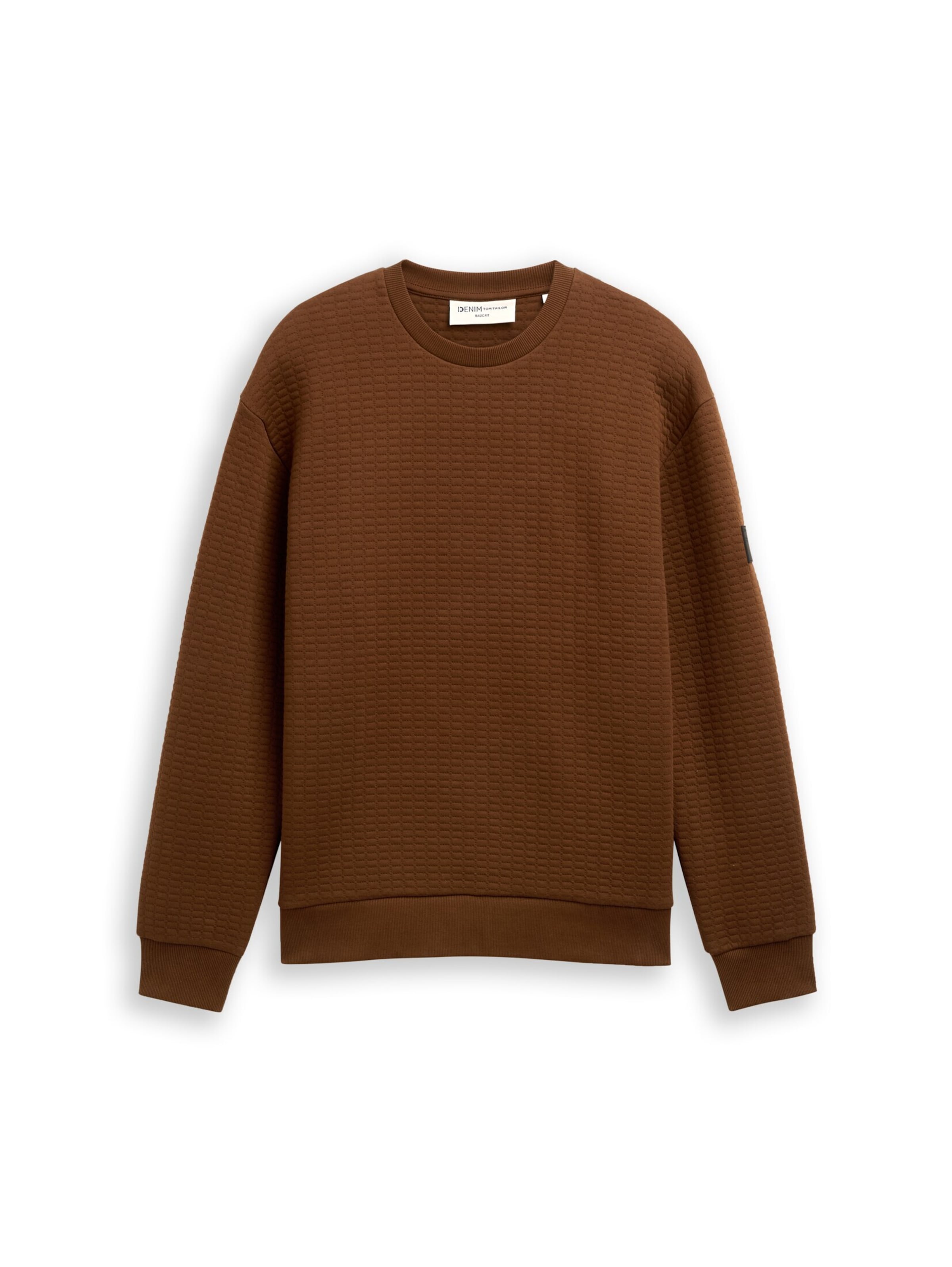 TOM TAILOR DENIM Sweatshirt in Braun: Vorderseite