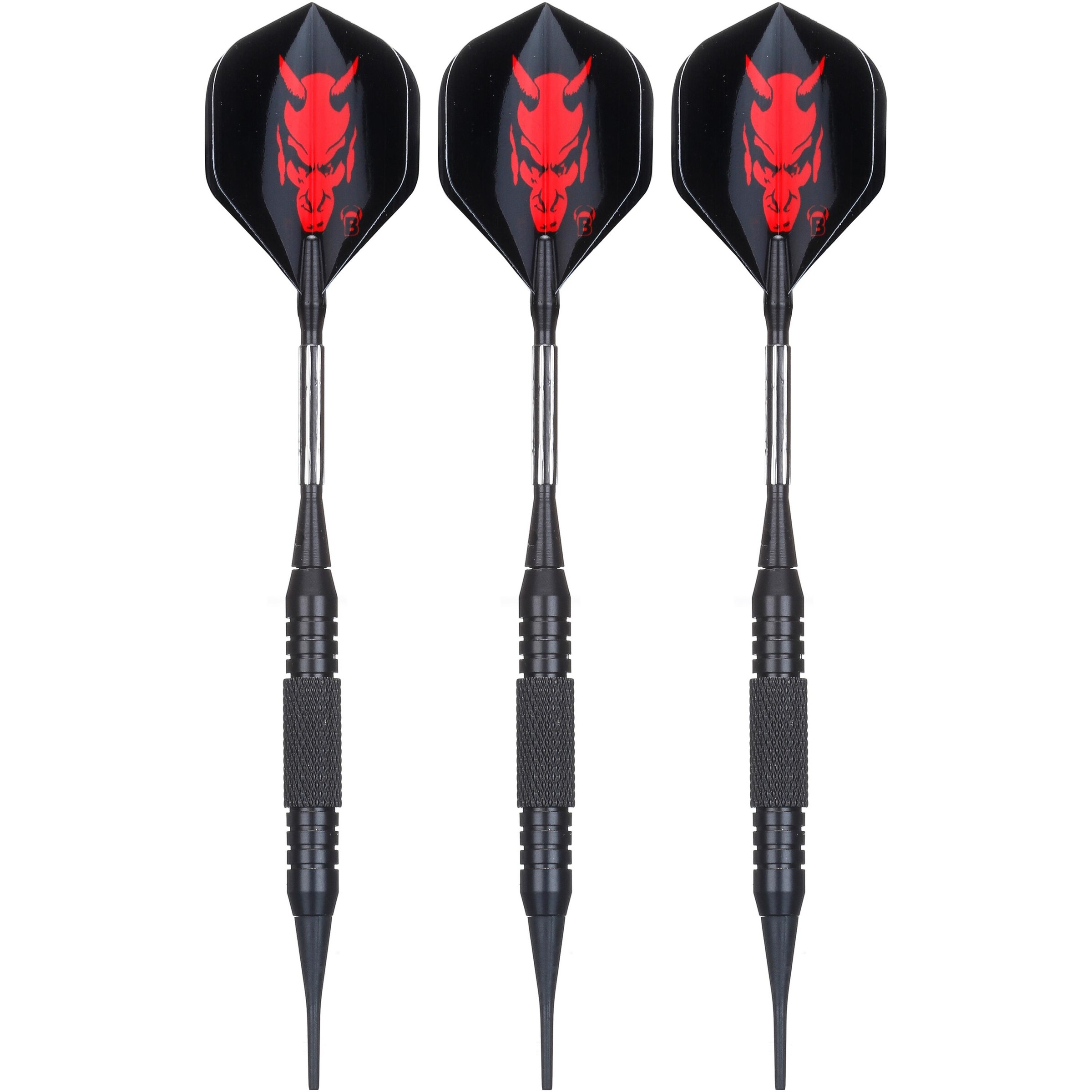 BULL'S Dartpfeil in Schwarz: Vorderseite