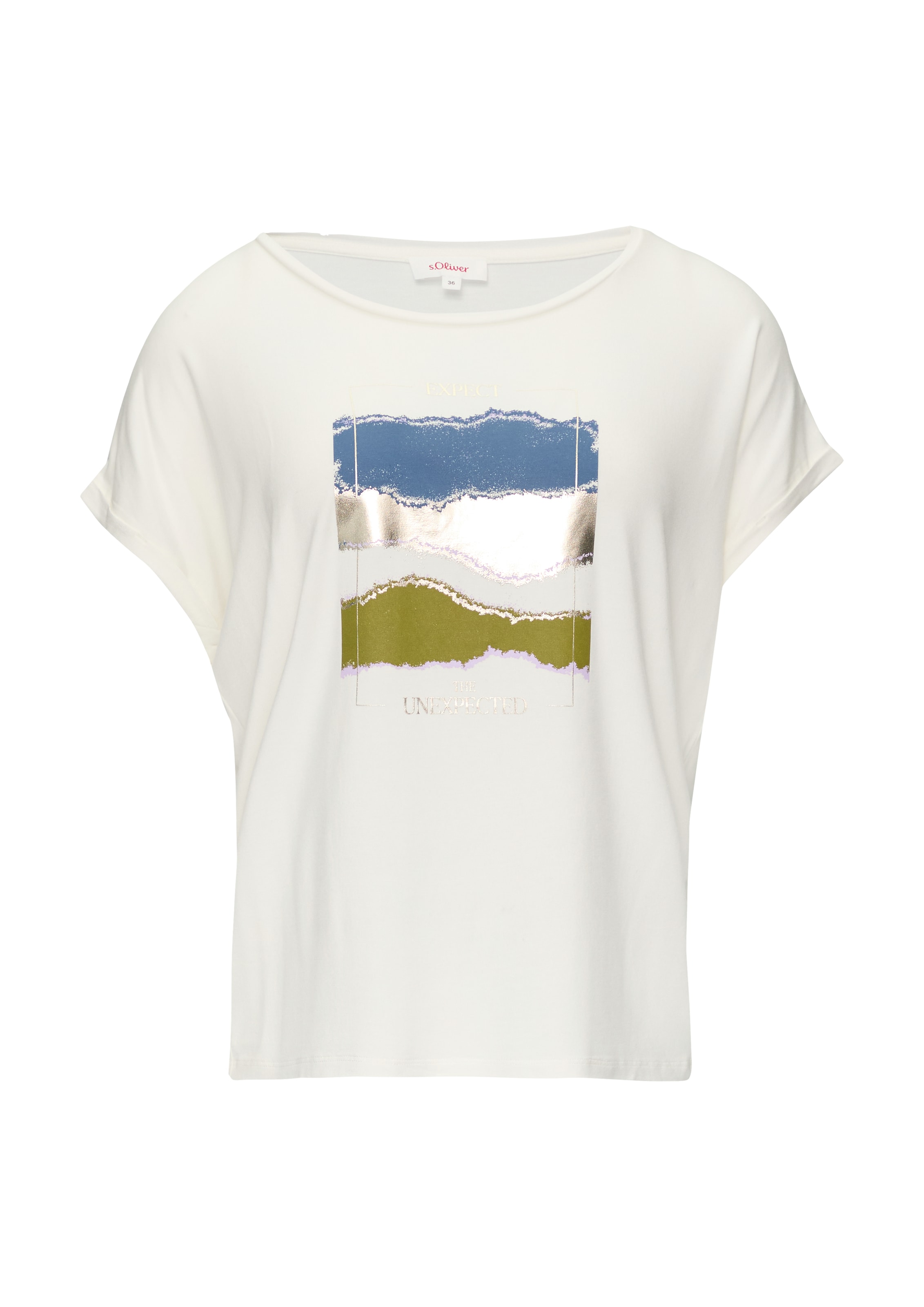 T-shirt s.Oliver en beige : devant