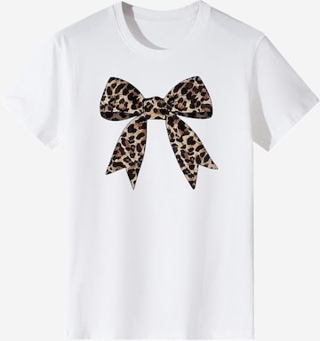 T-shirt 'Women's Short Sleeve Shirt Summer Tops' LapaPlus en blanc : devant