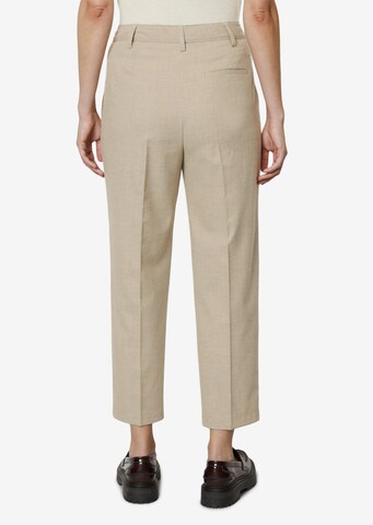 Marc O'Polo Tapered Pleat-Front Pants in Beige