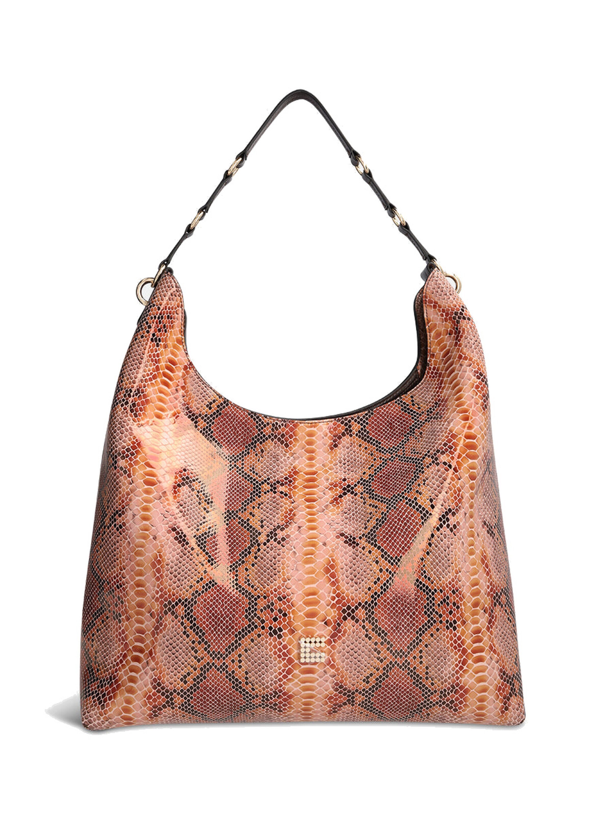 Clio Handbag 'CARRY RAINBOW PYTHON' in Pink: front
