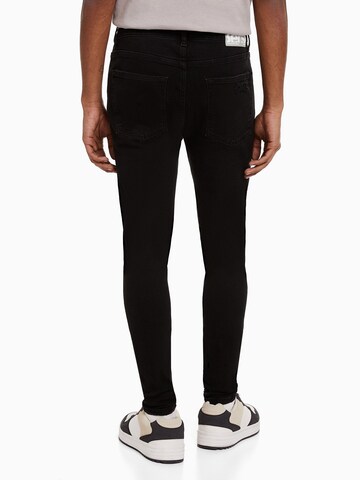 Bershka Slimfit Farmer - fekete