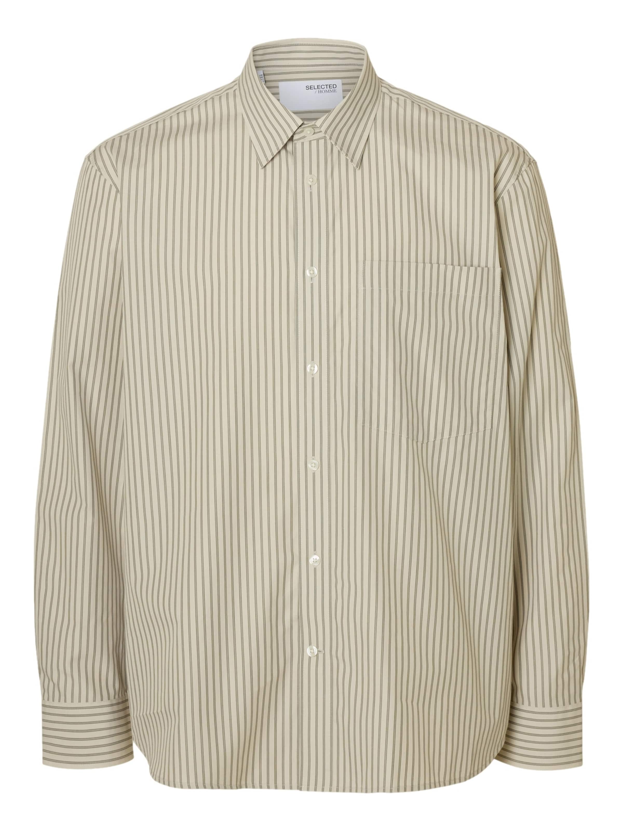 SELECTED HOMME Comfort fit Button Up Shirt 'Larry' in Brown: front