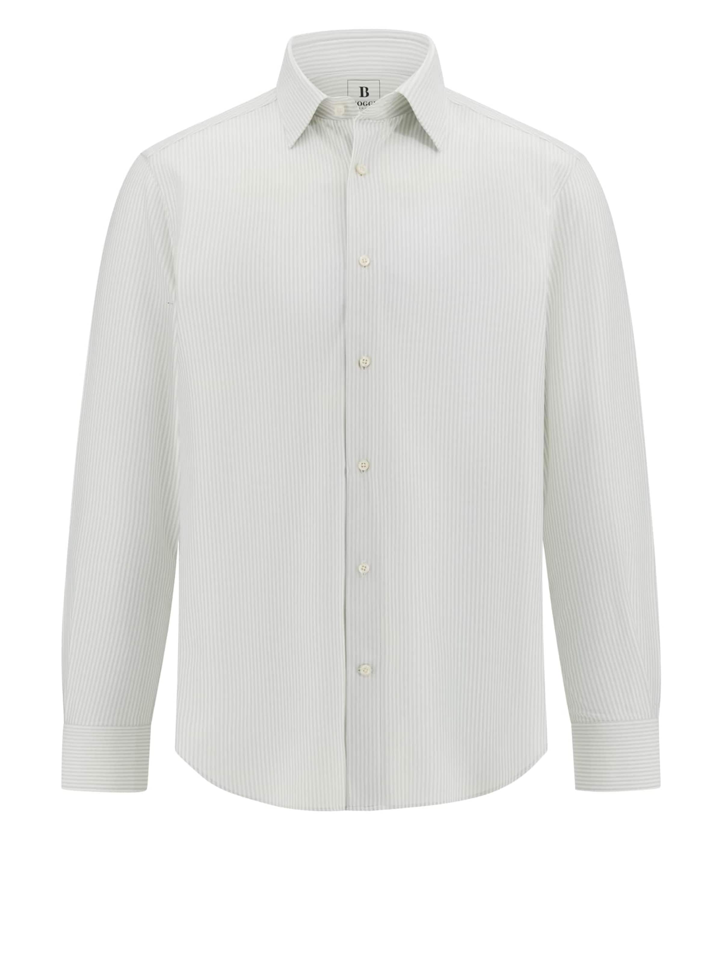 Boggi Milano Regular fit Button Up Shirt in White: front