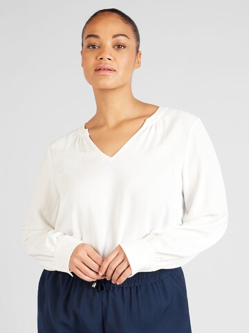 Chemisier 'CALVA' Vero Moda Curve en blanc : devant