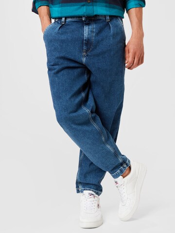 Tommy Jeans - Loosefit Pantalón vaquero plisado 'BAX' en azul: frente