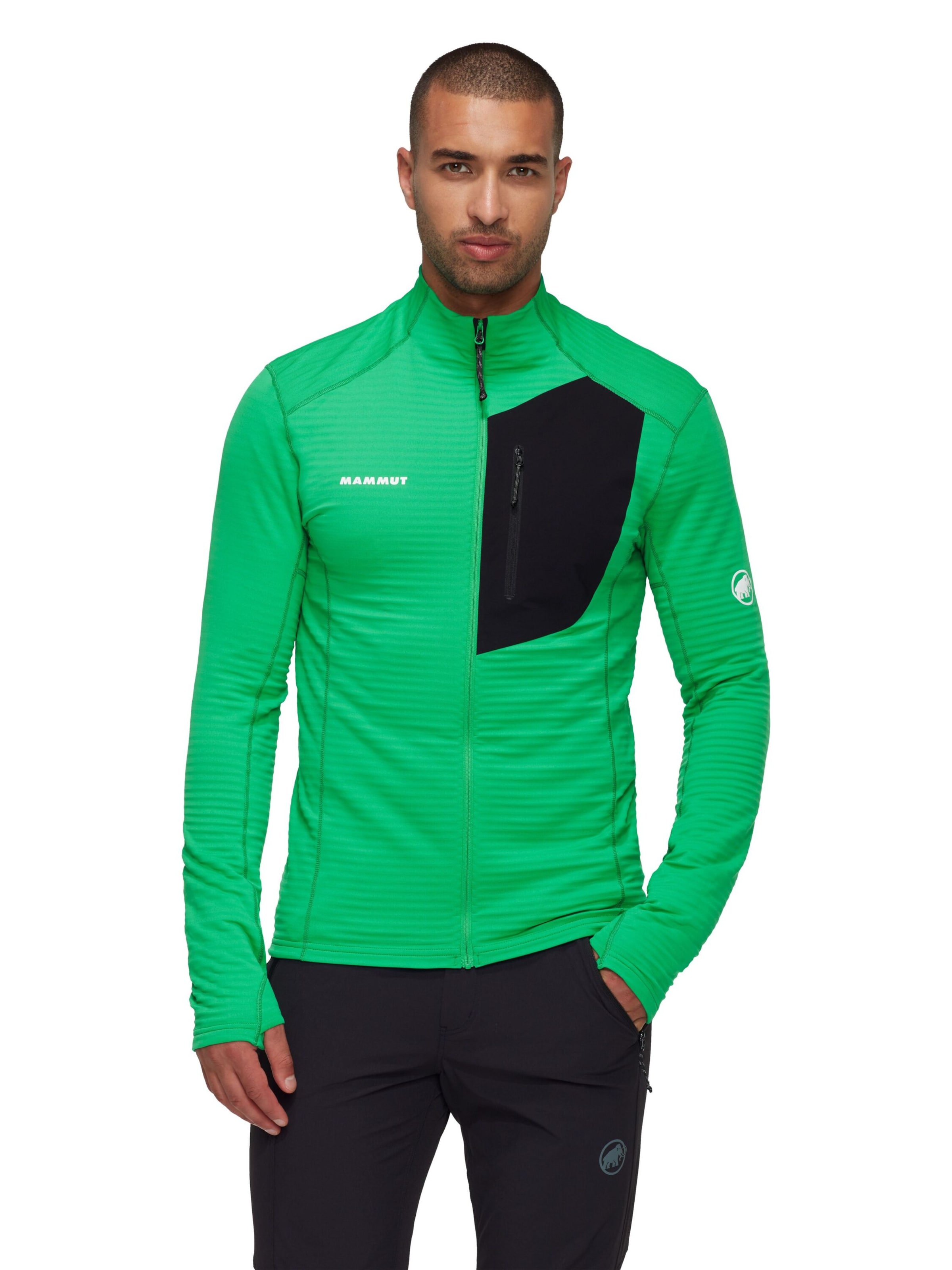 MAMMUT Athletic Fleece Jacket in Green: front