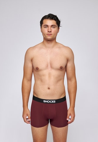 SNOCKS Boxer shorts in Red: front