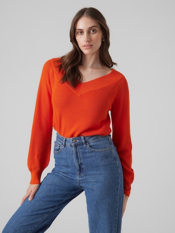 VERO MODA - Pullover 'NEW LEXSUN' em vermelho: frente