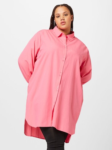 Fransa Curve Blouse 'Vibi' in Roze: voorkant