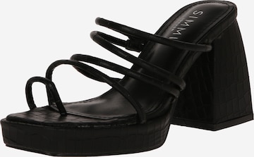 Simmi London T-Bar Sandals 'KELLIE' in Black: front