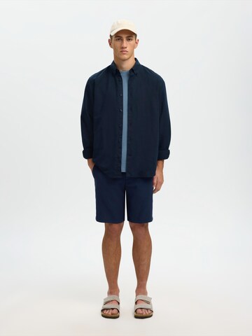 SELECTED Regular Fit Paita 'SLHCLAY' värissä sininen