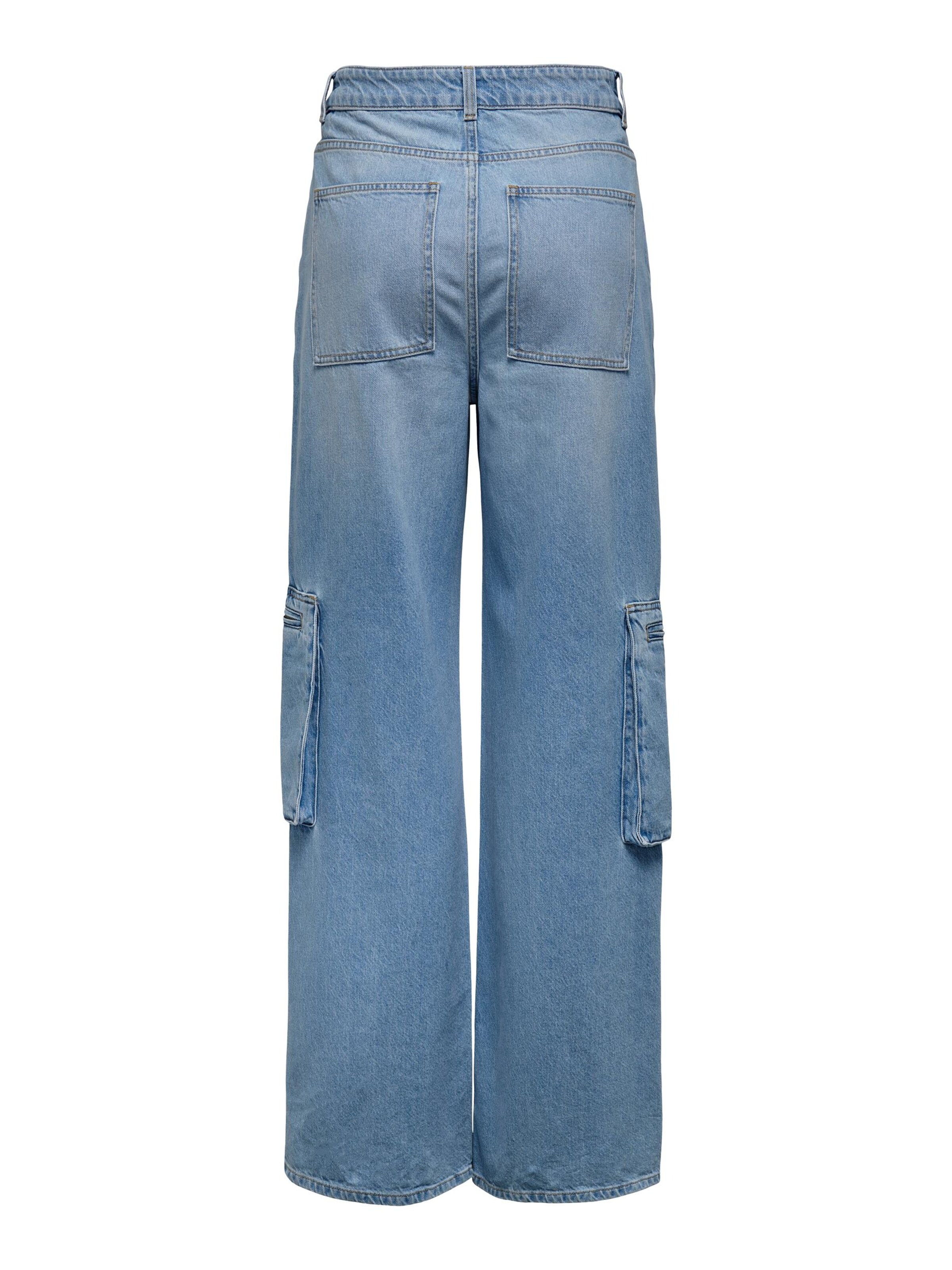 ONLY Loosefit Cargojeans 'Hope' i blå