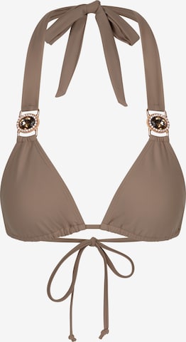 Moda Minx Bikinitop 'Amour' in Braun: Vorderseite