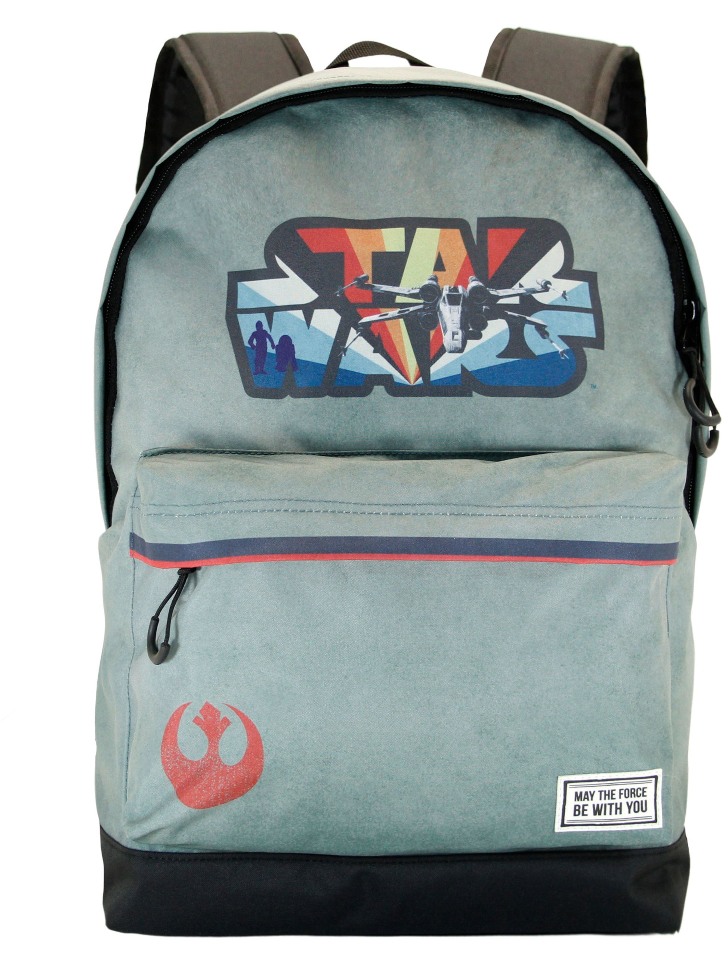 STAR WARS Rucksack 'Vintage-FAN HS' in Grau: Vorderseite