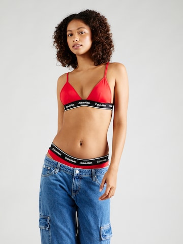 Calvin Klein Swimwear Triangel Bikinitopp 'Meta Legacy' i rød
